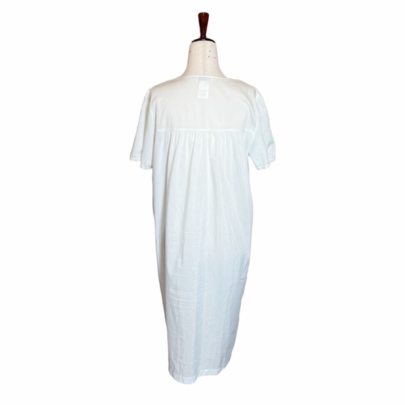 Vintage 80s Pale Blue Embroidered Floral Lace Angelcore Nightgown - Picture 2 of 7